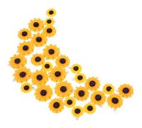 SUPVOX 30pcs Sunflower-shaped Resin Pendants DIY Jewelry Charms Set Small, Medium Large Sizes for Crafting, Handmade Accessories and Hanging Ornaments
