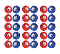 SUPVOX 30pcs Tabletop Shuffleboard Game Pucks with Precision Rollers | Plastic and Steel Build, Smooth Rolling Action, Fair Gameplay, for Adults, Classrooms, Flat Tabletops