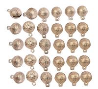 SUPVOX 30pcs DIY Craft Bells Vintage Copper Bells Mini Jingle Bells Fengshui Bells Christmas Craft Wind Chimes Making 14mm