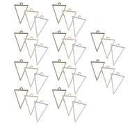 SUPVOX 30pcs Triangle Hollow Pendant Frames Mixed Colors DIY Epoxy Resin Jewelry Making Link Bezels for Necklace Craft Supplies Random Color