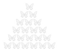 SUPVOX 30pcs White Organza Butterfly Embroidered Patches for DIY Craft Cloth Decorations, Easy to Store Appliques Suitable for Shoes and Books Embroidery Accessories