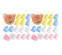 SUPVOX 32 Pcs Kalimba Finger Sleeve Finger Guards Kalimba Finger Picks Guitar Finger Protectors Ukelele Picks Guitar Fingertip Protector Silicone Harp Ukulele