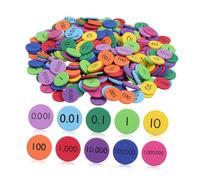 SUPVOX 320pcs Eva round Place Value Discs Educational Math Number Counters Safe and Colourful Manipulatives for Children Home and Kindergarten Learning