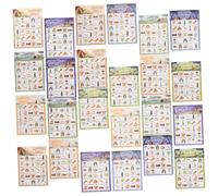 SUPVOX 33Pcs Camping Bingo Game Set Outdoor Board Games for Adults Family Gatherings Summer Parties Versatile Nature Inspired Entertainment with Creative Design
