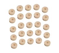 SUPVOX 35pcs DIY Round Wooden Small Wheels Car Accessories Handmade Crafts Supplies for Light Yellow Premium Unfinished Wood Material for Model Making and Painting Projects