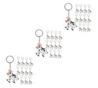 SUPVOX 36 pcs Cute Cartoon Cow Keychains Hanging Charms for Party Favors Birthday Rewards Farm Animal Theme Accessories