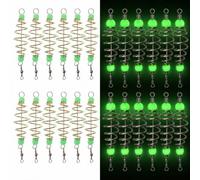 SUPVOX 36 Pcs Luminous Fishing Bait Cage - Carbon Steel Carp Feeder Basket Set - Glow-in-the-dark Coarse Lure Holder - Portable Freshwater Tackle Accessories
