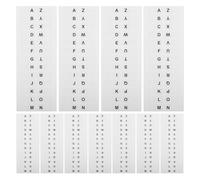 SUPVOX 364pcs White Alphabet Index Stickers Complete Set Adhesive Page Marker Tabs 25x12.5mm for Notebooks Binders Scrapbooking and Annotating Supplies
