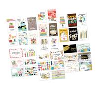 SUPVOX 36pcs Foldable Birthday Greeting Cards with Foil Stamping and Envelopes Paper Blessing Cards for Adults Creative Festival Set for Party and Giving