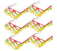 SUPVOX 36pcs Glasses Neon Effect Lightweight Cardboard Eyewear for Music Festivals and Party Decorations High Transparency Lenses with Unique Visual Experience in Red Green Yellow