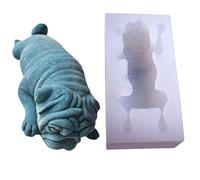 SUPVOX 3D Pug Dog Shape Silicone Mold, Mousse Cake Mold, Polymer Clay Mold, Crafting, Resin Epoxy,DIY Fashion Decoration Tools Fondant Mold,Soap Mold,Candle Mold