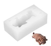 SUPVOX 3D Pug Dog Shape Silicone Mold, Mousse Cake Mold, Polymer Clay Mold, Crafting, Resin Epoxy,DIY Fashion Decoration Tools Fondant Mold,Soap Mold,Candle Mold