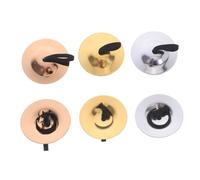 SUPVOX 3pairs Finger Cymbals for Boys and Girls Percussion Brass Material Musical Instruments for Dancer Party and Boy Girl's Music Learning