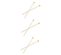 SUPVOX 3pairs Lightweight Maple Wood Drumsticks for Glockenspiel Xylophone Percussion Accessory Easy to Hold Tip for Beginners Professionals