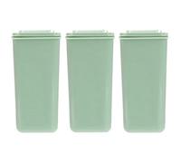 SUPVOX 3pcs 650ml Mini Desk Trash Can Set, Multi-functional Desktop Wastebasket with Lid, Green Small Tabletop Garbage Bin for Office and Home Organization