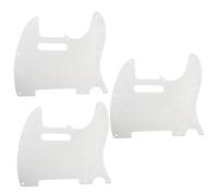 SUPVOX 3pcs 8 Guitar Pickguard Scratch Plate Silver Compatible Aluminium Alloy 8 Mounting Holes
