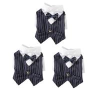 SUPVOX 3pcs Adorable Pet Suit Dress Gentleman Style Dog Costumes for Wedding Carnival Birthday Xxl