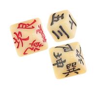 SUPVOX 3pcs Ancient Style Jing Dices Chinese Divination Dice Set for Fortune Telling
