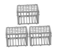 SUPVOX 3pcs Animal Cage Model Kit Miniature Scene for Boys and Girls Diy Mini Toy House Barn Toy Stuffed Animal Storage Cage