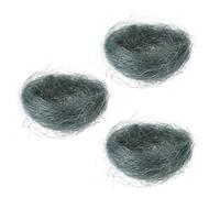 SUPVOX 3pcs Artificial Nest Easter Decor Mini Thread Bird Nests for Candies Eggs Handmade Style for Easter Egg Decoration