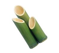 SUPVOX 3pcs Bamboo Flower Vase Rustic Bamboo Tube Vase Wedding Plant Pot for Flower Arrangement Simple and Elegant