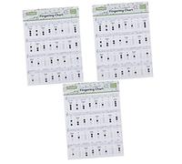 SUPVOX 3pcs Beginner Trumpet Chord Diagram Coated Chart Trumpet Practice Chart Useful Chords