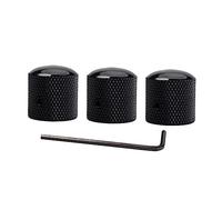 SUPVOX 3pcs Black Dome Guitar Control Knobs Tone Volume Bass Replacement Knobs for Music Studio Accessories Guitar Parts