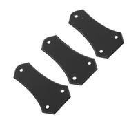 SUPVOX 3pcs Black Plastic Guitar Truss Rod Cover Caps Replacement Headstock Neck Plates for Stable Tuning and Easy Installation