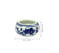 SUPVOX 3pcs Blue and White Porcelain Ceramic Ink Dishes Set, Shallow Water Brush Washers for Chinese Calligraphy and Painting, Multi-functional Artist Stationery Supplies for Home