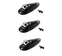 SUPVOX 3pcs Boat Guitar Jack Plug Socket for Electric Guitar Bass Black Plugs Input Jack Screws