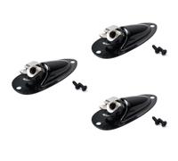 SUPVOX 3pcs Boat Guitar Output Jack Socket with Jack Plate and Screws Black Connector for Electric Guitar and Bass Easy Installation Design Professional Grade Replacement