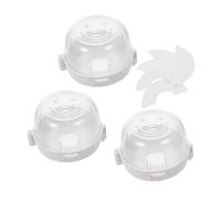 SUPVOX 3pcs Boy Girl Stove Cover Transparent Oven Knob Safety Guard High-Temperature Resistant Easy Installation Childproof Protection for Cooker Oven