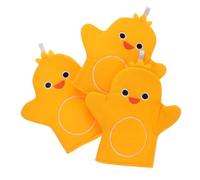 SUPVOX 3pcs Cartoon Baby Shower Towels Soft Cotton Bath Rubbing Mitts Body Scrubber Gloves for Children and Babies, Portable for Travel or Business Trips