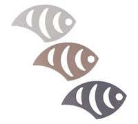 SUPVOX 3pcs Cartoon Fish Shaped Silicone Heatproof Mat Set High Heat-resistance and Easy to Clean Features, Creative Non-slip Cup Mats for Table and Hotel Use Random Color