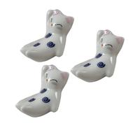 SUPVOX 3pcs Ceramic Chopstick Rest for Table in White, Cartoon Shape with Chic Design, Prevents Chopsticks Rolling and Tableware Getting Dirty, for Restaurants and Homes