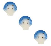 SUPVOX 3pcs Ceramic Ocarina Shell Shape Beginners Practice Wind Instrument for Boy Girl Learning Musical Toy