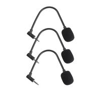 SUPVOX 3pcs Computer and Phone Microphone Set Straight Plug Small Portable Microphones 2 Mono Channel, 3-pole Stereo, and 4-pole Pin for Home and Office Use