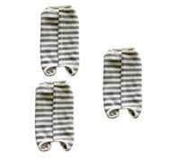 SUPVOX 3pcs Cotton Dog Recovery Suit for Comfort Licking Four-legged Pet Clothes Soft Striped Design for Stress Relief and Grey Stripe