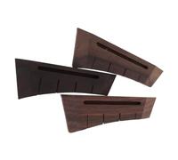 SUPVOX 3pcs Curved Wood Ukulele Bridge Kit for String Ukuleles Easy Installation Acoustic Guitar Bridge Saddle Replacement Durable Warm Tone for Stage Performance and Daily Practice