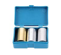 SUPVOX 3pcs Cylinder Set Copper Iron Aluminum 3x1.8cm Equal Mass Metal Rods for Density Specific Gravity Experiments Science Learning Kit for Physics Classroom