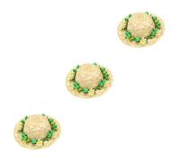 SUPVOX 3pcs Dog Hawaii Woven Hat for Pets Creative Flower Design Photo Prop Green Daisy Style for Birthdays Parades and Everyday Wear