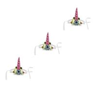 SUPVOX 3pcs Dog Party Hats Pet Unicorn Hat Soft and Gentle Material for Pet Cosplay and Parties