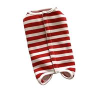 SUPVOX 3pcs Dog Vest Suit Pet Wear for Soft and Comfortable Dog Protector for Abdominal Injuries Wine Striped Design