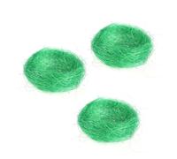SUPVOX 3pcs Easter Artificial Bird Nests Grass Green Handmade Egg Nests Decorative for Candy and Easter Decor