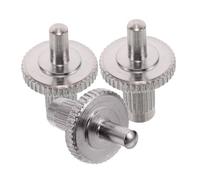 SUPVOX 3pcs Electric Guitar Bridge Studs Thread Metal Screws for Precise Saddle Adjustment Chrome Replacement Parts for Guitar Bridge Maintenance