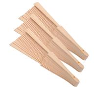 SUPVOX 3pcs Festival Fan Frame Hand Fan Frame Wooden Ancient Style Classic Design Crafting Material Smooth Folding for Crafting Special Occasions