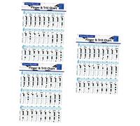 SUPVOX 3pcs Flute Chord Chart for Beginners Recorder Chord Chart Boys and Girls Instruments