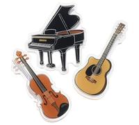 SUPVOX 3pcs Folder for Piano and Violin Sheet Music Acrylic Music Book Holder Clips Page Holder for Reading Novelty Design