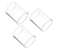 SUPVOX 3pcs Glass Guitar Slide Tubes with Finger Sleeve Ring for Electric and Acoustic Guitarists Clear Tone Stable Secure Fit Versatile Sound Effects for Various Music Styles
