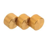 SUPVOX 3pcs Gold Aluminum Alloy Audio Potentiometer Knobs Solid Metal Rotary Control Knobs for Electric Guitar Bass Keyboard Volume Replacement Parts
